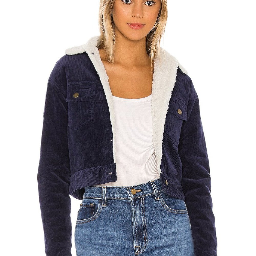 Revolve Superdown Navy Jacket - Size XS